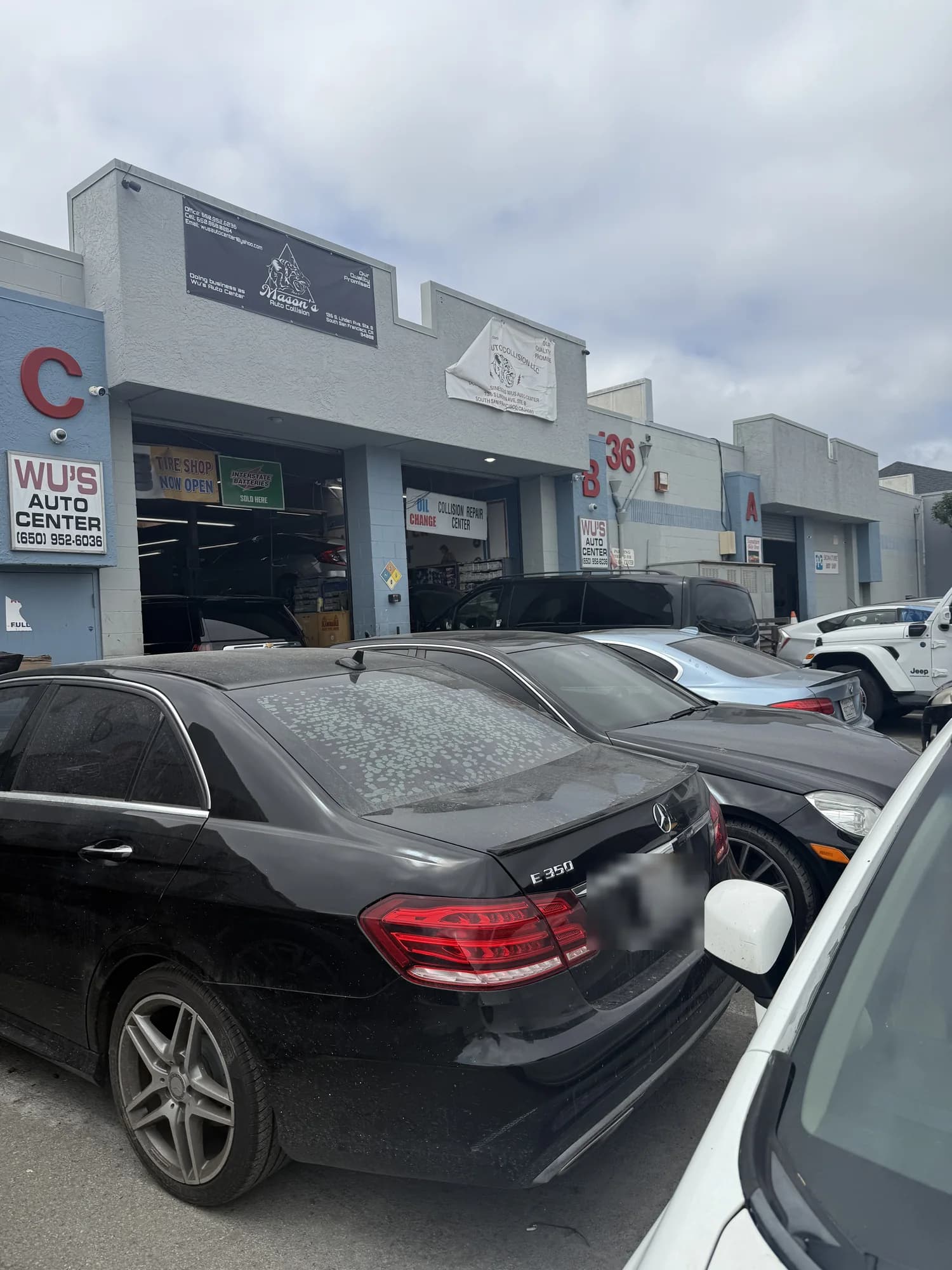Mercedes-Benz E-Class at the shop